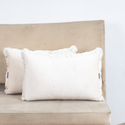 Velvet &amp; Fur Foil Print Cushion – 12X18&