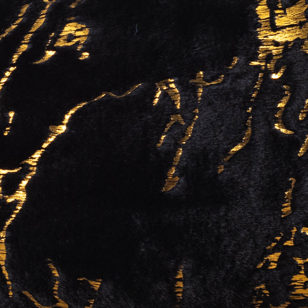 Velvet &amp; Fur Foil Print Cushion – 12X18&