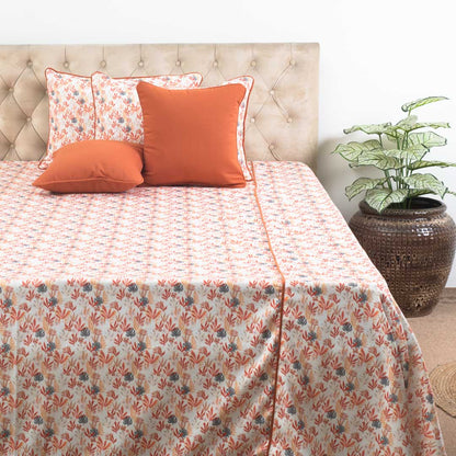 Premium Floral Cotton Bedspread – 108×108″ | Design 1