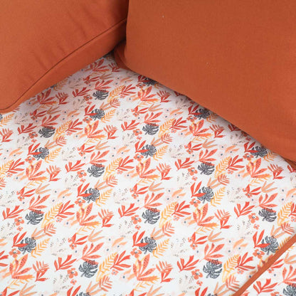 Premium Floral Cotton Bedspread – 108×108″ | Design 1