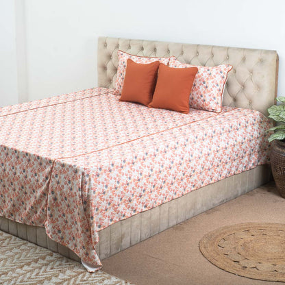 Premium Floral Cotton Bedspread – 108×108″ | Design 1