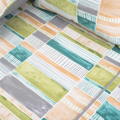 Premium Geometric Cotton Bedspread – 108×108″ | Design 2