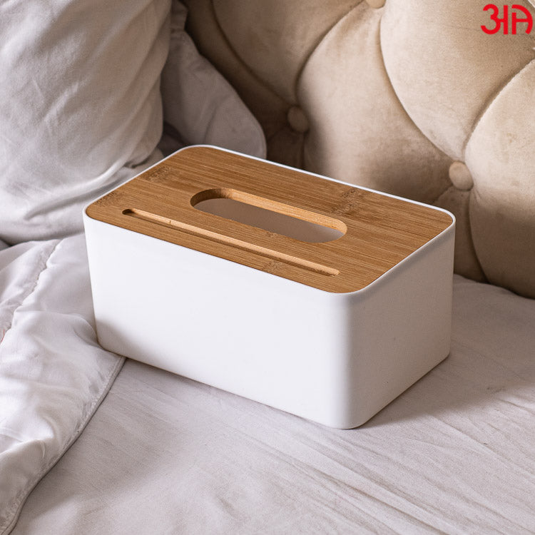 Pvc Wooden Lid Tissue Box(9x12X24) CM