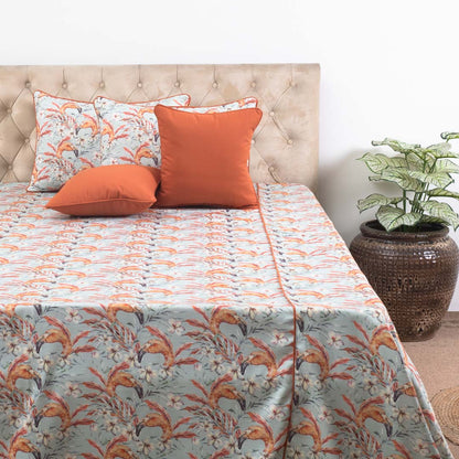 Floral Canopy Luxe Cotton Bedspread – 108×108″ | Design 8