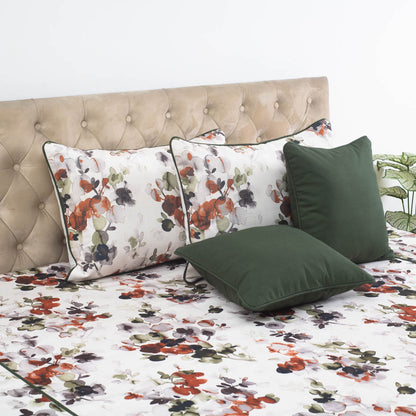 Forest Bloom Luxury Cotton Bedspread – 108×108″ | Design 9