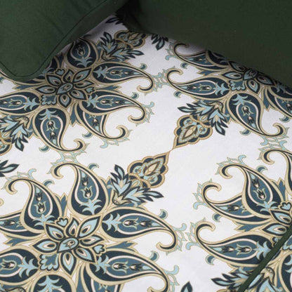 Classic Ornate Motif Cotton Bedcover – 108×108″| Design 11