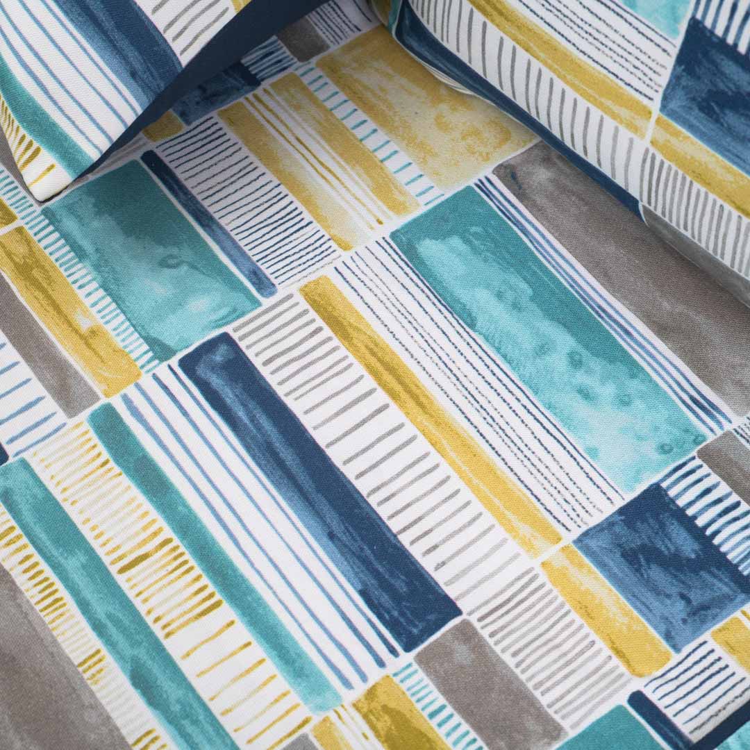 Coastal Mosaic Luxury Cotton Bedspread – 108×108″ | Design 12