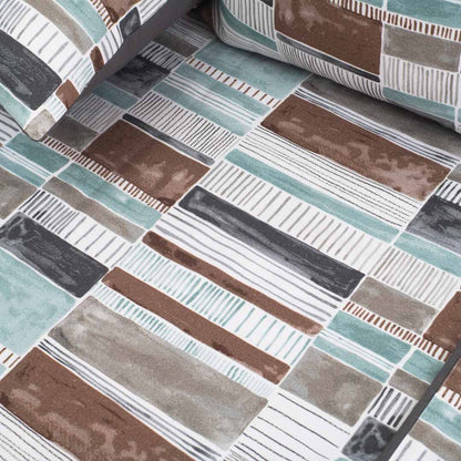 Aqua Terra Mosaic Luxury Cotton Bedspread – 108×108″ | Design 16