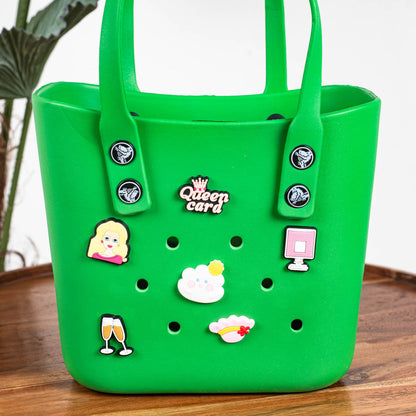 Croc-Inspired EVA Silicone Mini Tote – 20×20 CM