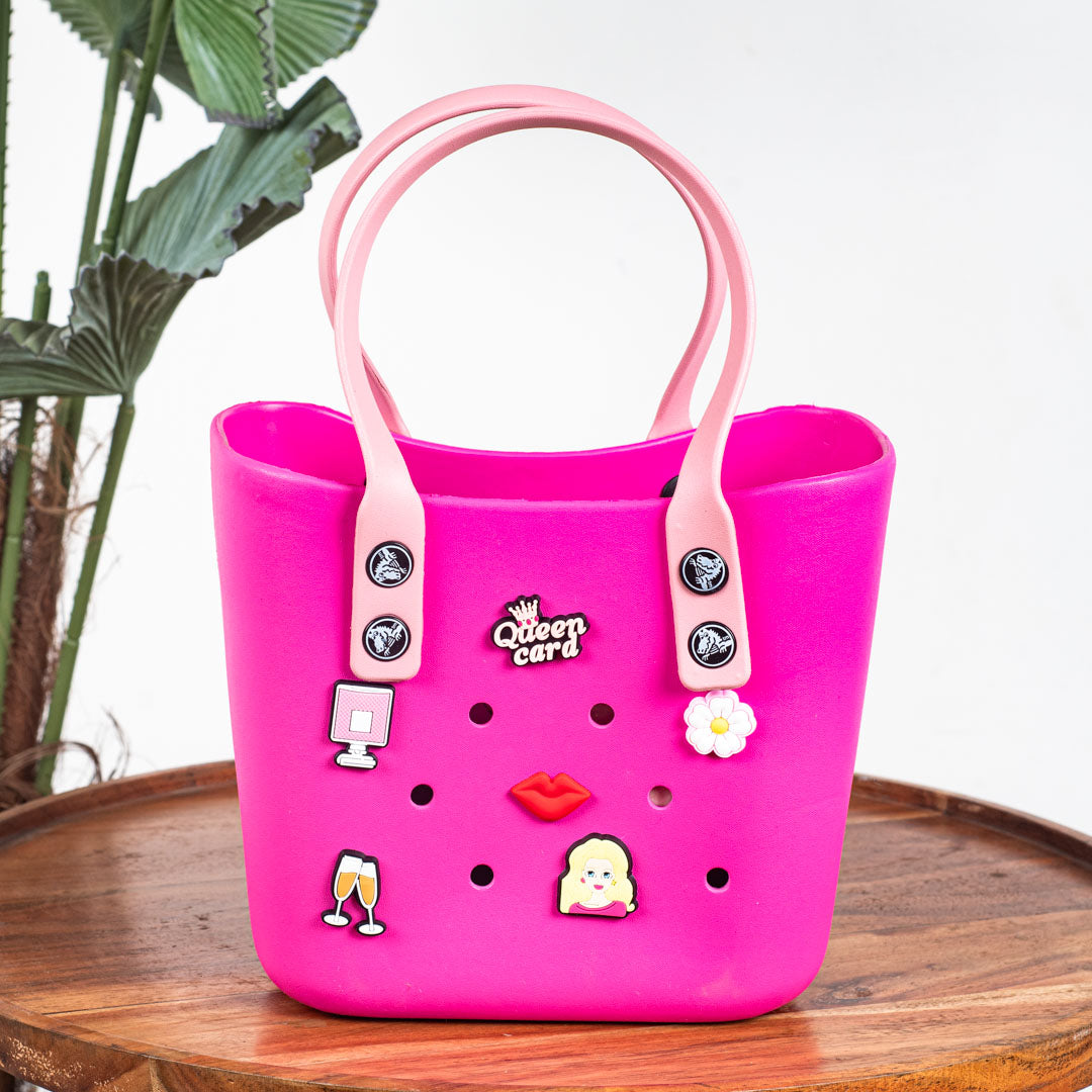 Croc-Inspired EVA Silicone Mini Tote – 20×20 CM