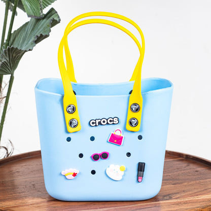 Croc-Inspired EVA Silicone Mini Tote – 20×20 CM