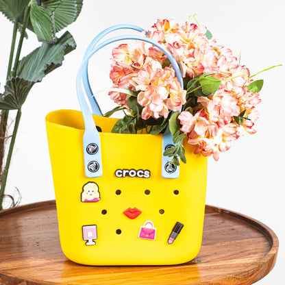 Croc-Inspired EVA Silicone Mini Tote – 20×20 CM