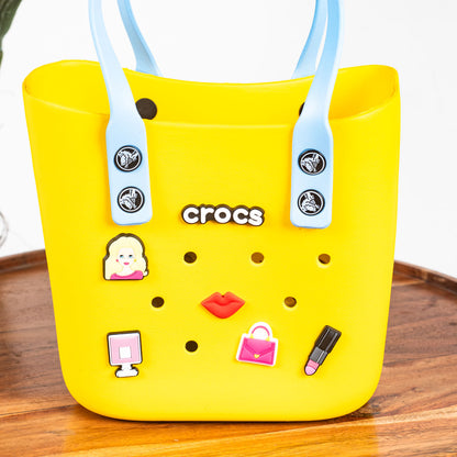 Croc-Inspired EVA Silicone Mini Tote – 20×20 CM
