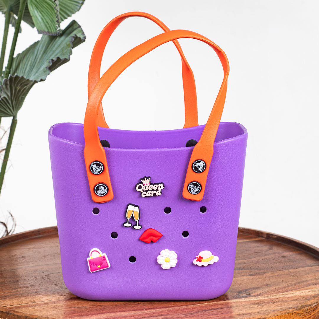 Croc-Inspired EVA Silicone Mini Tote – 20×20 CM