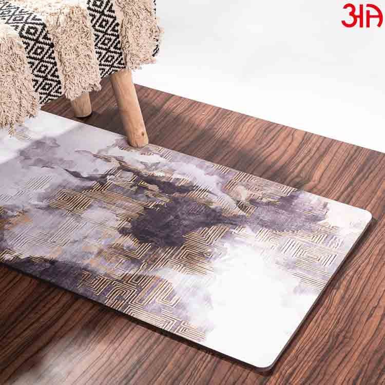 Grey and White Pu Kitchen Mat (50x100)-CM