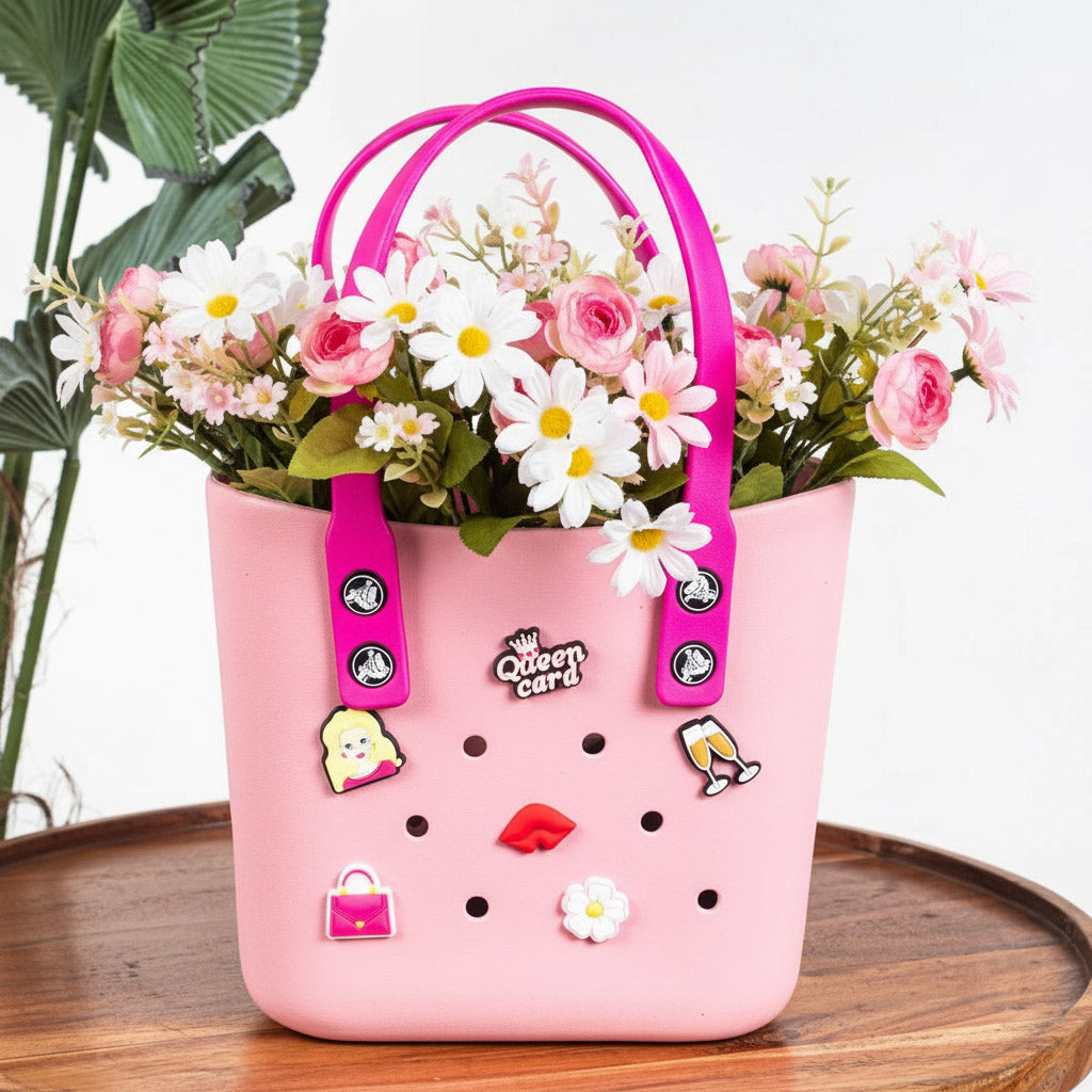 Croc-Inspired EVA Silicone Mini Tote – 20×20 CM