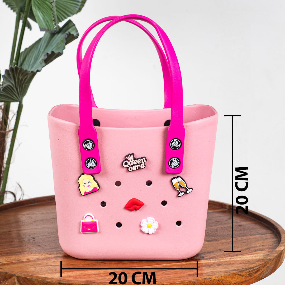 Croc-Inspired EVA Silicone Mini Tote – 20×20 CM