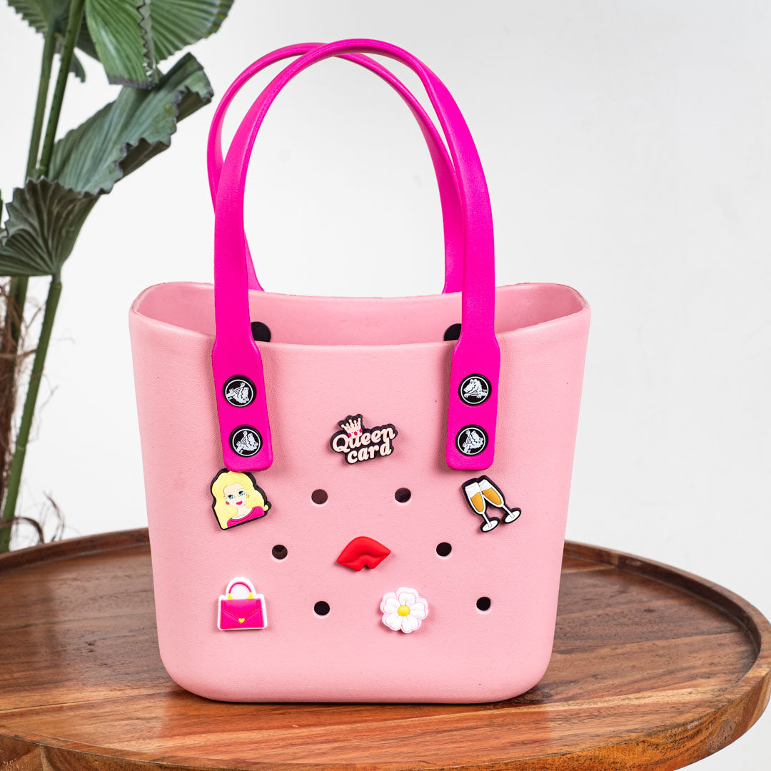 Croc-Inspired EVA Silicone Mini Tote – 20×20 CM