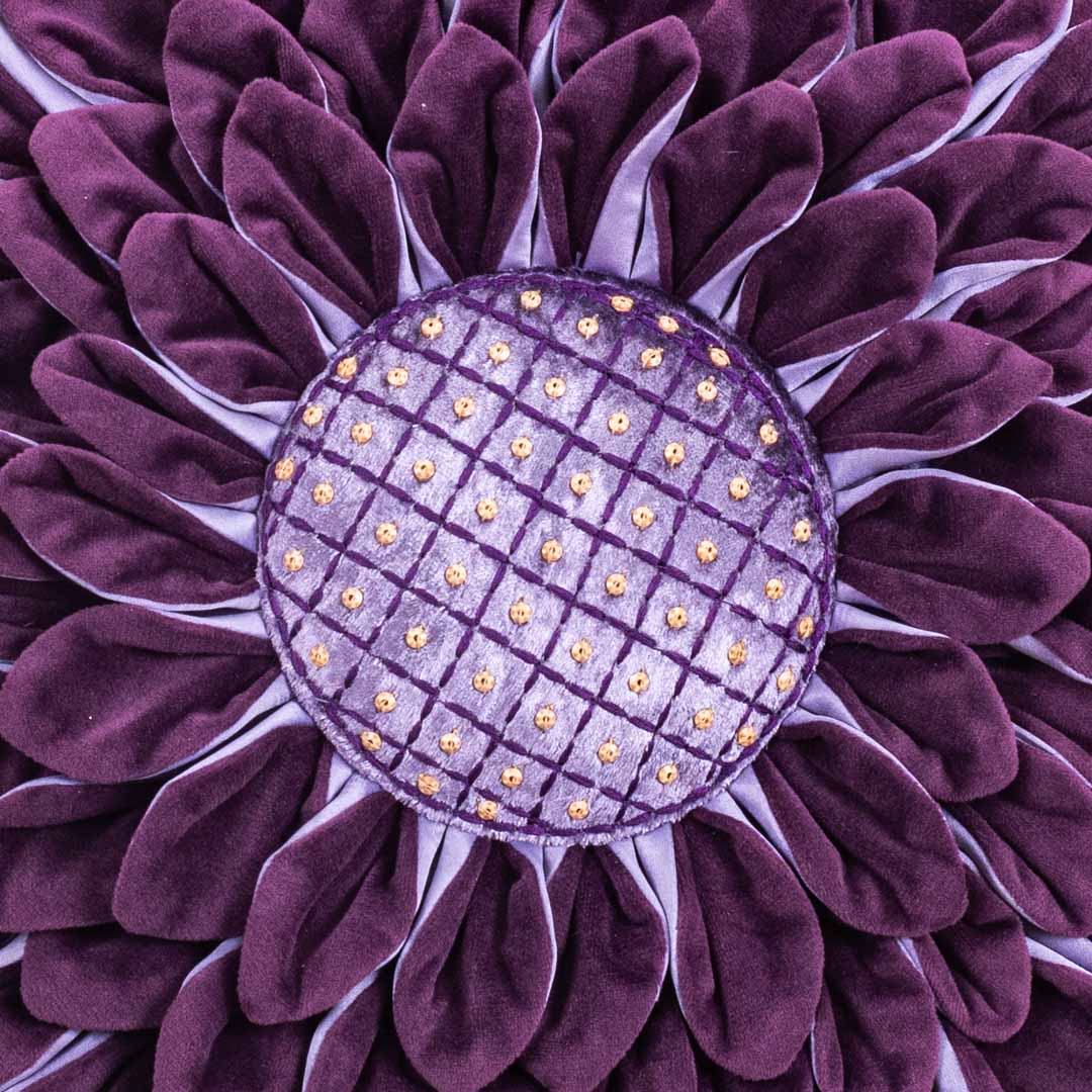 Luxe Velvet Sunflower Cushion Cover