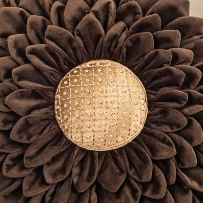 Luxe Velvet Sunflower Cushion Cover