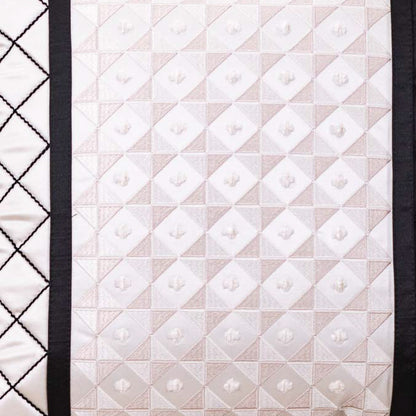 Modern Geometric 16x16 Satin Cushion Cover in Black and White