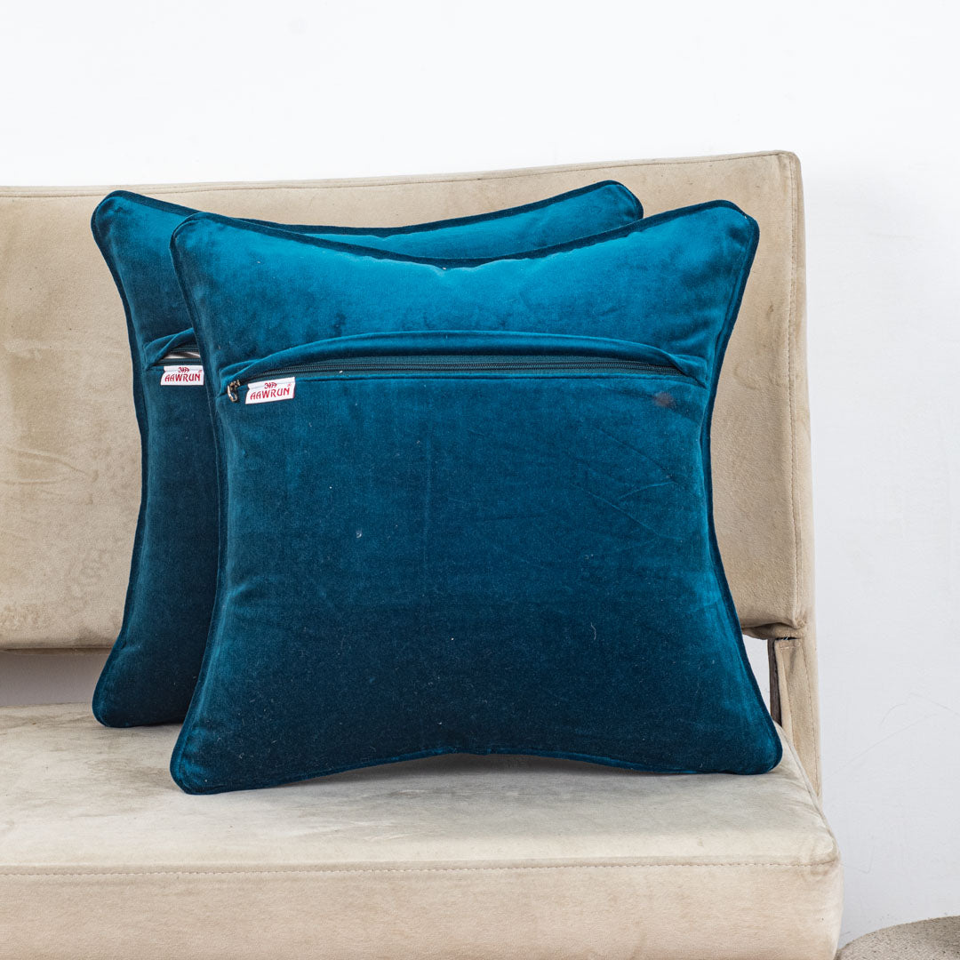 Diamond Stitch Velvet Cushion – 16 × 16 in