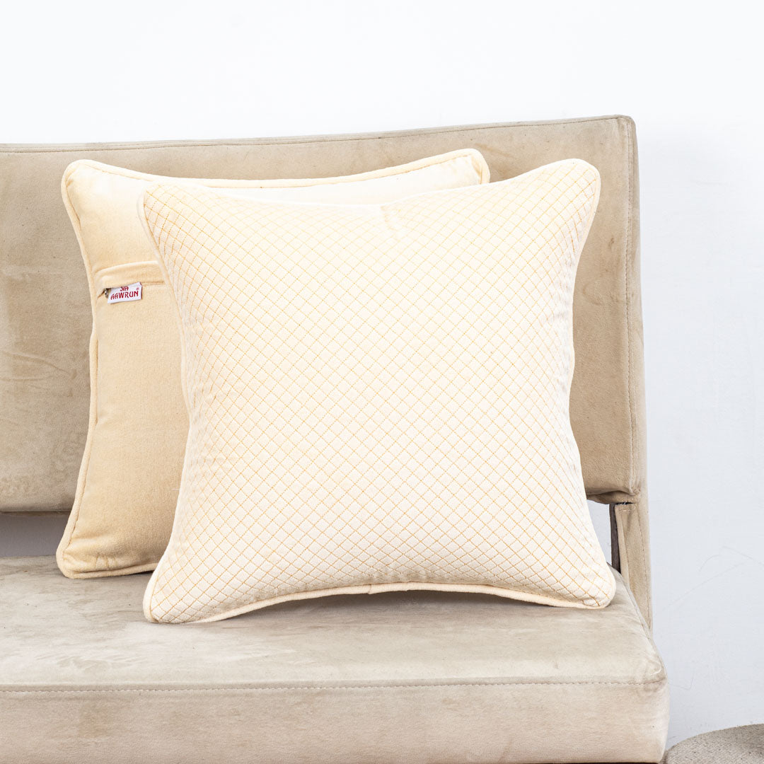 Diamond Stitch Velvet Cushion – 16 × 16 in