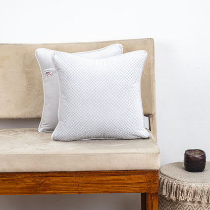 Diamond Stitch Velvet Cushion – 16 × 16 in