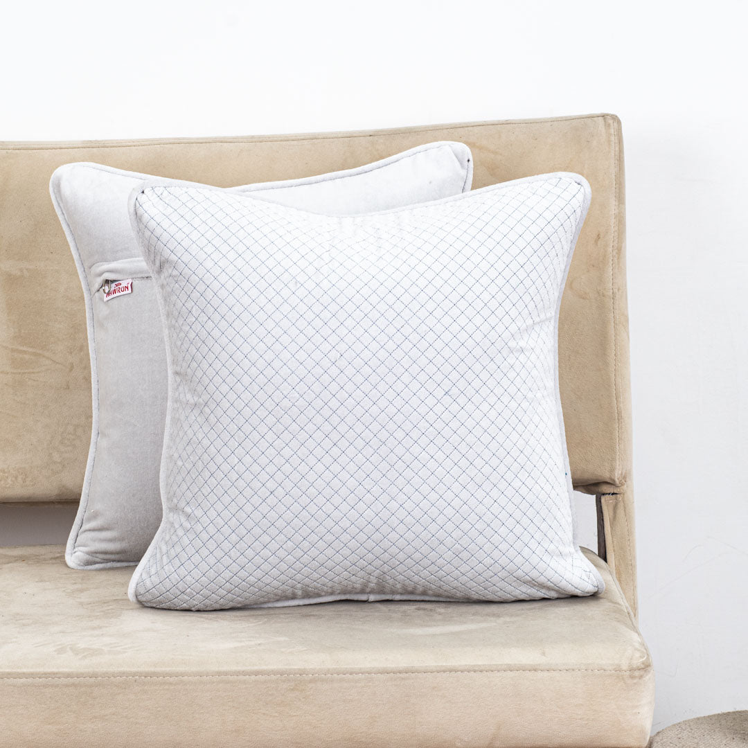 Diamond Stitch Velvet Cushion – 16 × 16 in