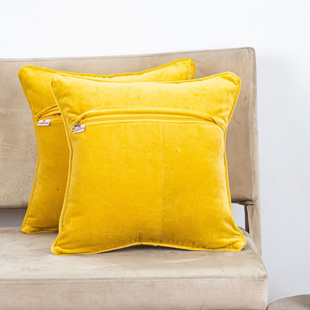 Diamond Stitch Velvet Cushion – 16 × 16 in