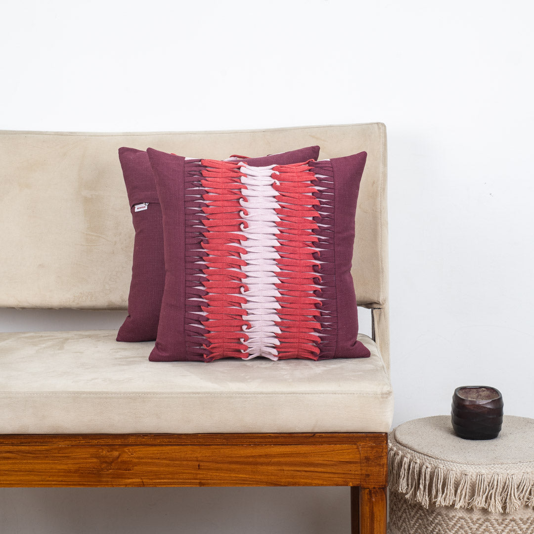 Handcrafted Woven Cotton Cushion Cover – 16×16″