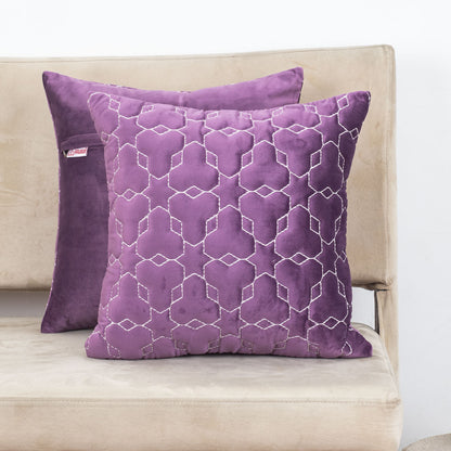 Luxury Geometric Velvet Cushion Cover – 16×16″