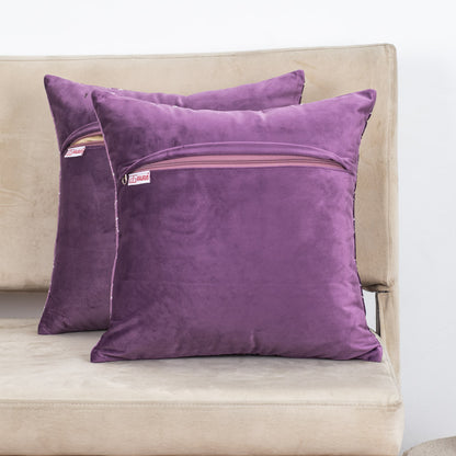 Luxury Geometric Velvet Cushion Cover – 16×16″