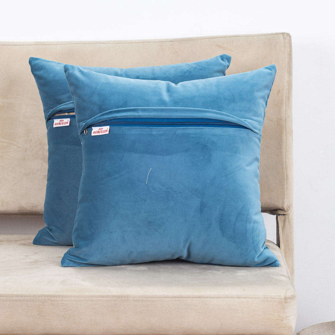 Premium Self Embossed Star Design Cushion Cover