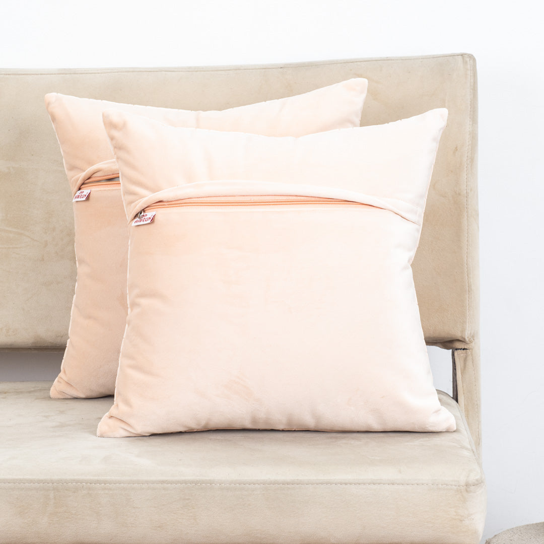 Premium Self Embossed Star Design Cushion Cover