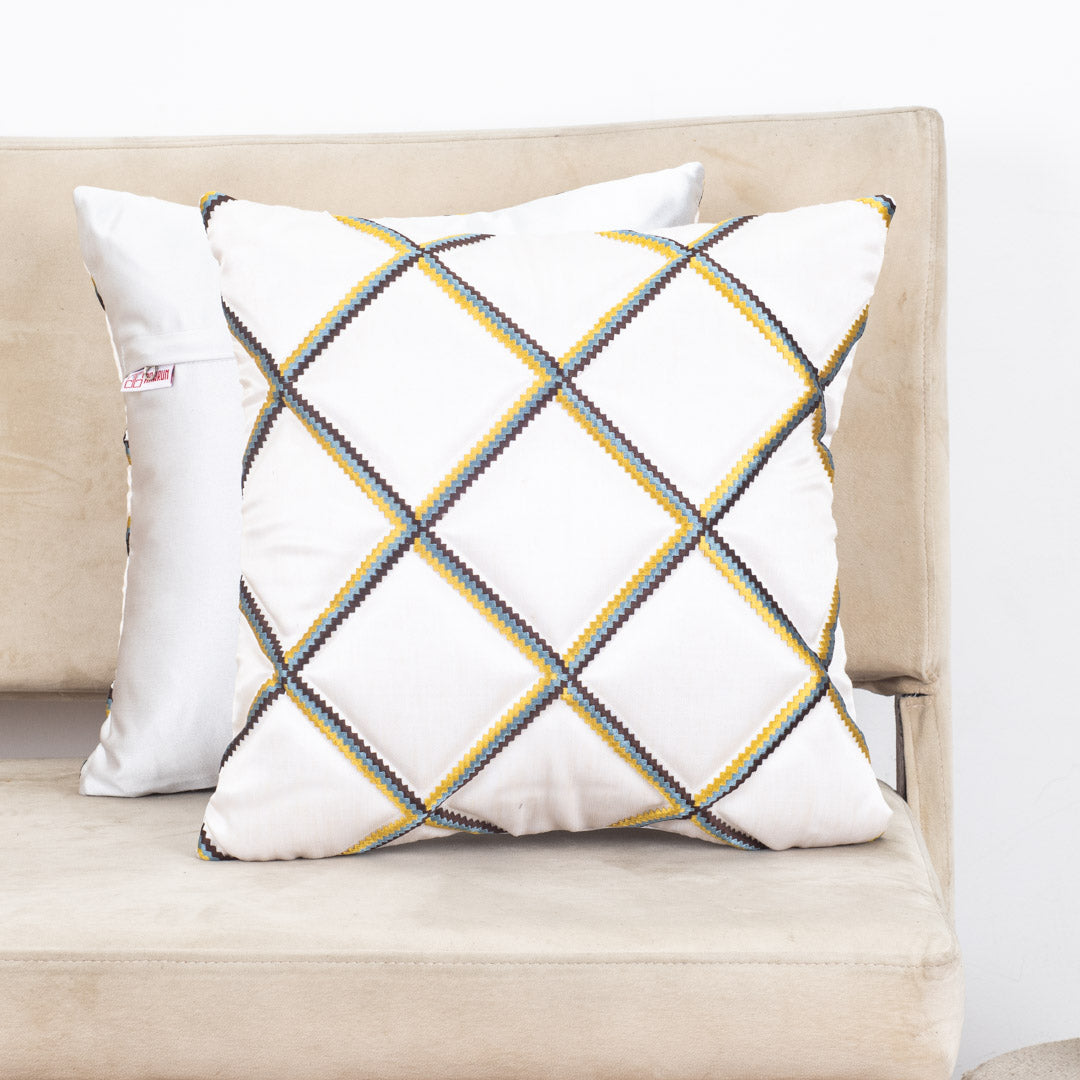 Mix Velvet Diamond Design Cushion Cover – 16×16″