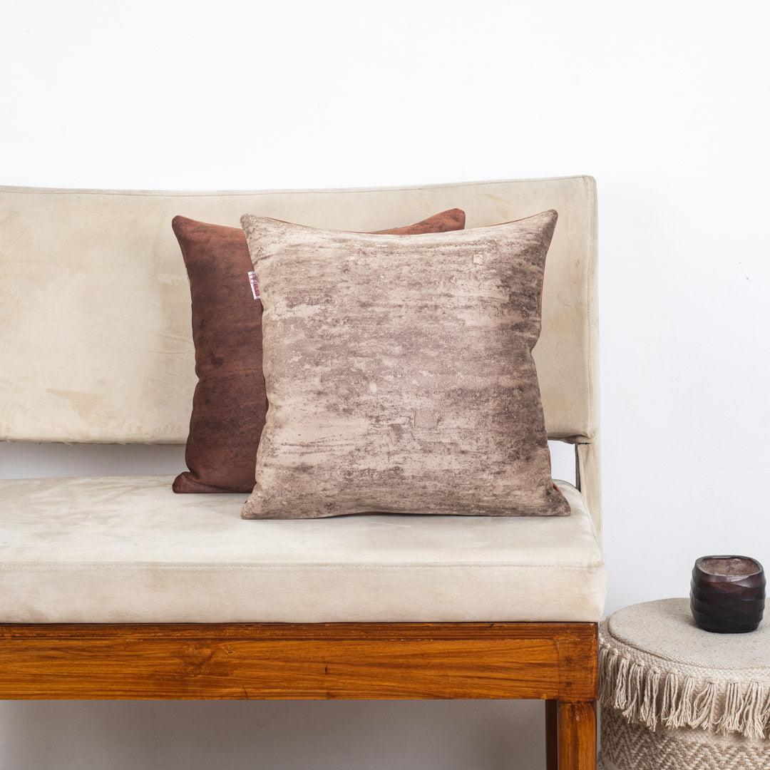 Solid Textured Suede Velvet Cushion Cover