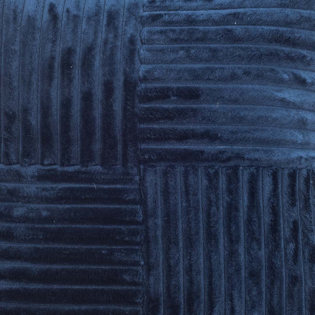 Premium Panelled China Velvet Cushion – Mustard – 16×16″