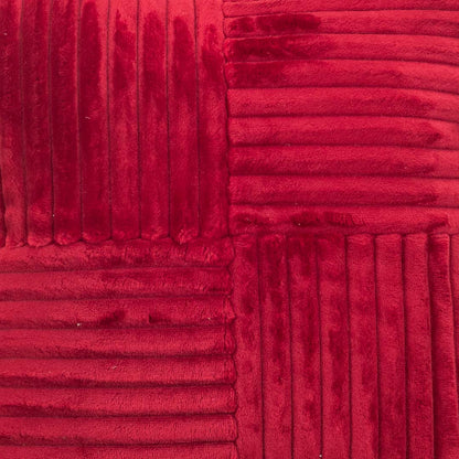 Premium Panelled China Velvet Cushion – Mustard – 16×16″