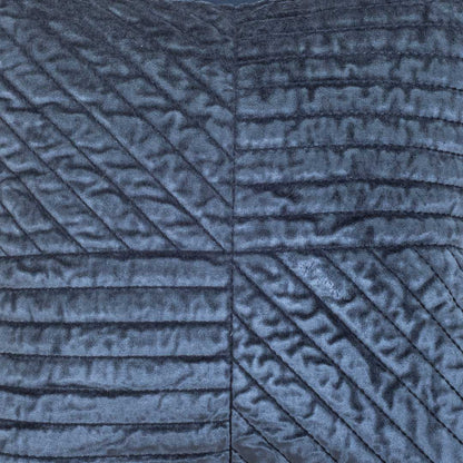 Luxury Navy Velvet Patchwork Cushion Cover – 16×16″