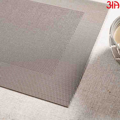 Grey BoxDesign Pvc Table Mat (2 Pcs Set) (12x18) Inch