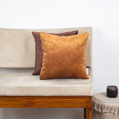 Solid Textured Suede Velvet Cushion Cover
