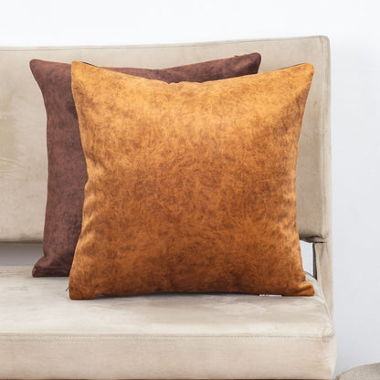 Solid Textured Suede Velvet Cushion Cover