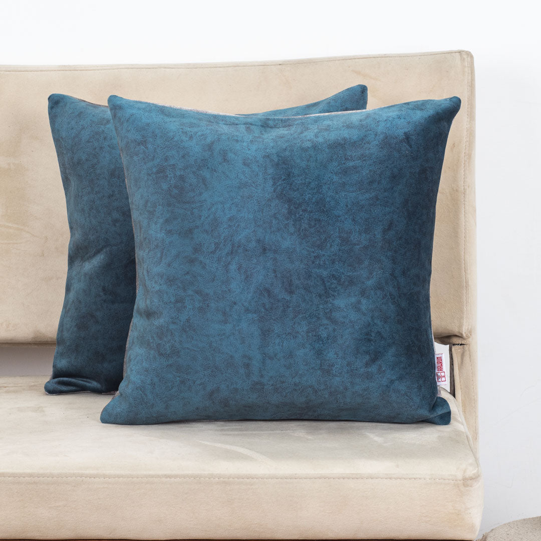 Solid Textured Suede Velvet Cushion Cover