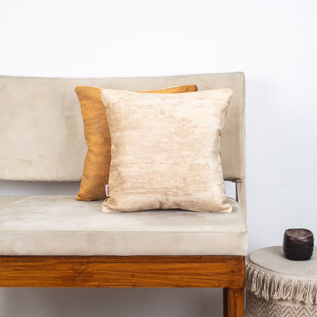 Solid Textured Suede Velvet Cushion Cover