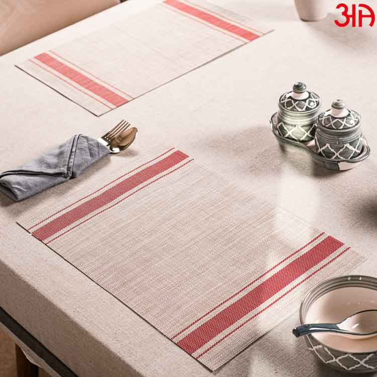 The Old Fashioned Pvc Table Mat (2 Pcs Set) (12x18) Inch