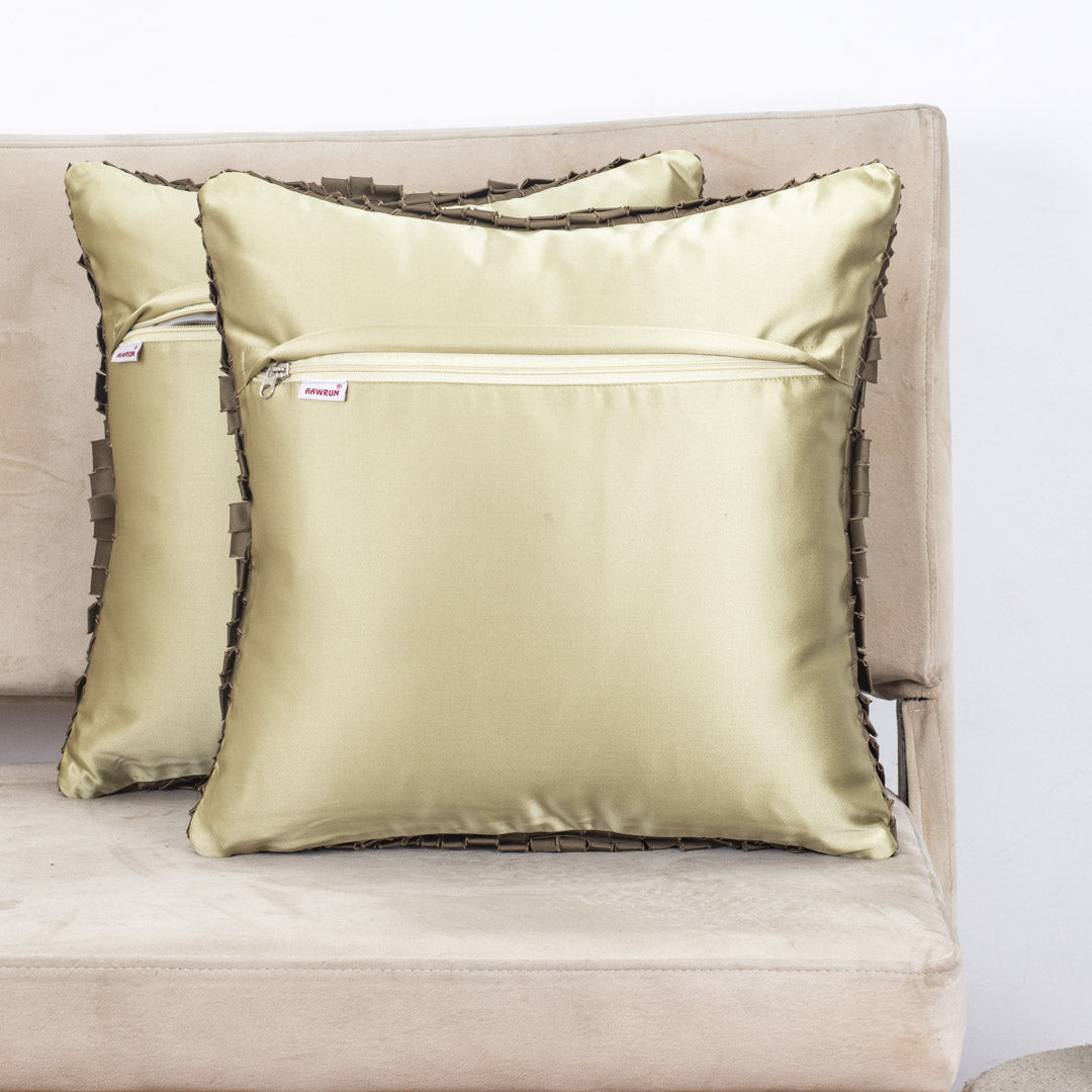 Luxury Handcrafted Satin Cushion Cover – 16×16″ (SHD-)