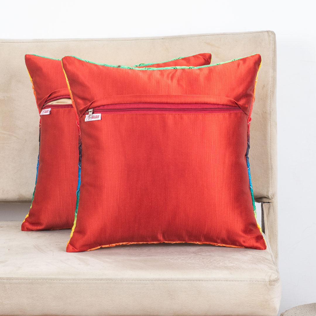 Designer Ombre Velvet Cushion Cover – Multi – 16×16″