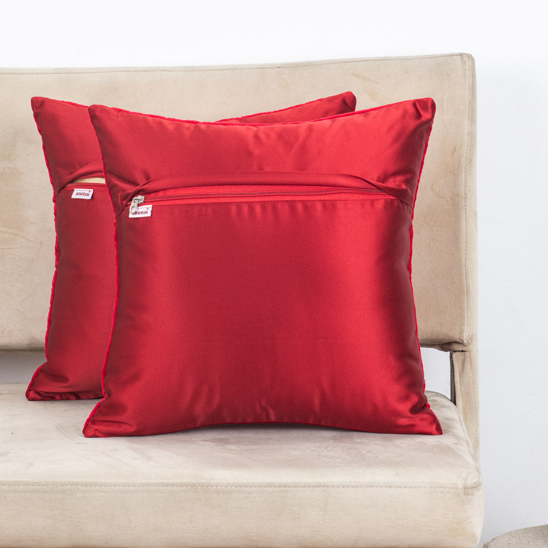 Luxury China Velvet Textured Cushion Cover – 16×16″