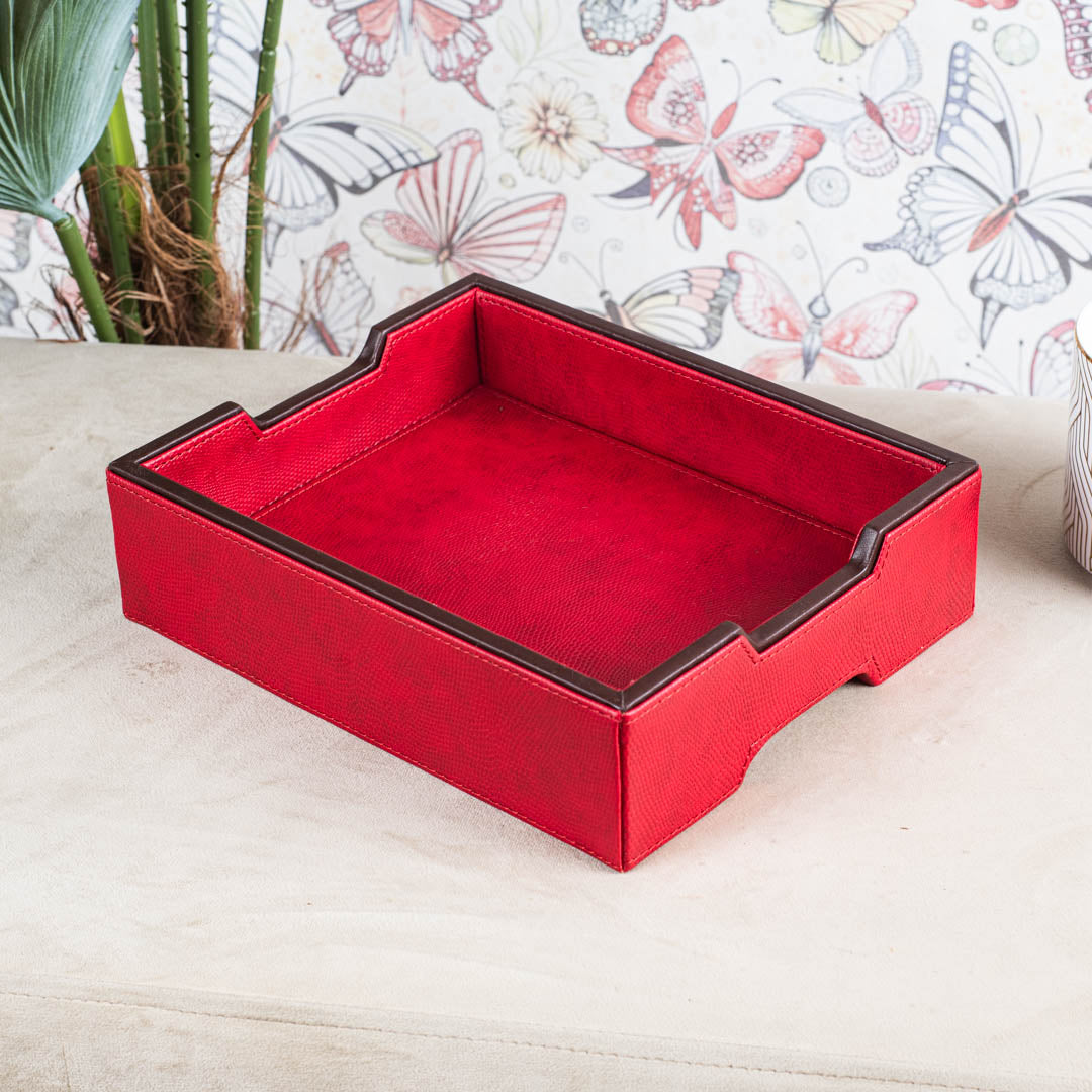 Red Multi Purpose Tray (24X19X6)-CM